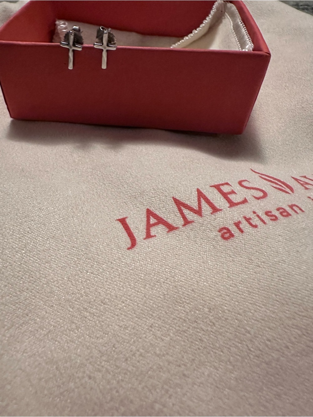 James Avery Silver Cross Cufflinks
